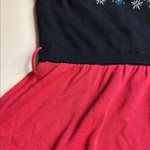 Modcloth Black and Red Embroidered Midi Dress 3X - Picture 3 of 5